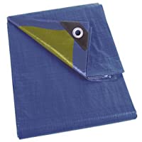 Perel 110-0202 Lona- Azul y Caqui- 2 x 2 m